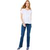 Joe Browns Top da Donna in Pizzo Sangallo con Nappe e Bottoni, Bianco, 44