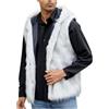 Generico Gilet Invernale Uomo Gilet Senza Maniche da Uomo in Pelliccia Giacca Faux Fur Warm Coat Gilet Cardigan