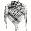 Licsaliwe Sciarpa palestinese 48x48'' Kefiah Palestinese Autentica Sciarpa Collo avvolgente Shemagh in cotone Copricapo Unisex Foulard arabo Kefiah con nappa