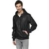 Koroshi Giacca da uomo effetto pelle con chiusura frontale con zip e collo con cappuccio colore nero, Nero , M