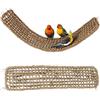 VETOLAKA Tappetino in erba marina per uccelli, 100 x 18 cm, amaca per porcellini d'India, rete da arrampicata, amaca per uccelli con gancio, accessorio per gabbia per uccelli e animali domestici