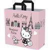 Konix Hello Kitty Borsa shopper - Taglia M 40 x 45 x 20 cm - Materiale riciclato - Design Bonjour Paris - Rosa