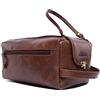 LEABAGS Grande Borsa da Toeletta in Pelle Premium per Uomo e Donna | Beauty Case, Porta Trucchi, Organizer da Viaggio | Spaziosa Trousse da Trucco | Borsa da Lavaggio | Vintage Cognac