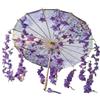 Hellery Ombrello Classica Giapponese Cinese Fatto a Mano Da 81,3 Cm in Carta Oleata, Viola