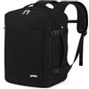 YOKGO Zaino Ryanair 40x30x20 Bagaglio a Mano 24L per Wizzair Vueling | Zaino da Viaggio,Aereo Cabina Borsa Laptop PC 15.6 ,Leggero Resistente,Trekking e Lavoro.Donna Uomo,Nero