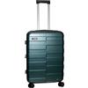 Vipbox Valigie Rigide Media 65cm Espandibile Policarbonato Ultra Leggera Trolley da Viaggio Durevole Valigia con Chiusura TSA e 4 Ruote (Verde, L(65cm))