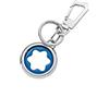 Montblanc Meisterstück 128743 Portachiavi in acciaio inossidabile e ottone/alluminio, 4 x 3 x 11,5 cm, argento/blu, classico, Argento/blu., S, Classico