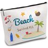 CREATCABIN Kit di Sopravvivenza In Spiaggia Borse per Trucco In Tela Borsa per Cosmetici Astuccio Multiuso per Penne con Cerniera In Metallo Borsa Da Viaggio Da Toilette Astuccio Portatili per 25x18cm