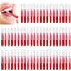 ZALAOR Spazzole interdentali rosse, 60 pezzi, 3 mm, morbide e flessibili, con tappo, ideali per la pulizia di piccoli spazi tra i denti e l'igiene orale quotidiana