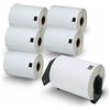 BETCKEY - 6 rotoli di etichette di ricambio per Brother DK-11247 con SOLO 1 porta etichette riutilizzabile, 103 mm x 164 mm, nero su bianco, 1080 etichette di spedizione compatibili con stampanti