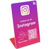 Generic Follow us Stand, QR Code+NFC Tap, per Instagram, ottieni più follower, codice QR dinamico, compatibile con tutti i telefoni, link può essere cambiato in qualsiasi momento (1, viola)