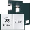 Srvnpioy 2 Pezzi Portalistini A3, 30 Tasche 60 Viste, in PP, Verde