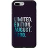 Birthday Gift Limited Edition August 199 Custodia per iPhone 7 Plus/8 Plus Edizione Limitata Agosto 1990 Retro Vintage 1990