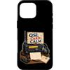Jimbeels Custodia per iPhone 16 Pro Max QSL CARD CALM Radio Cartolina Stazione