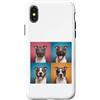 Pitbull Terrier Puppy Lover PS Custodia per iPhone X/XS Pitbull Terrier Pet Face Portrait Photobooth con occhiali da sole