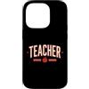 Squad Teach Era Varsity Educator Apple C Custodia per iPhone 14 Pro Insegnante Varsity Jersey Educatore Scuola Retro Athletic Life