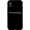 YO! Custodia per iPhone X/XS I Don't Do Revenge I Delete People Divertente Sarcasmo Citazione
