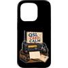 Jimbeels Custodia per iPhone 15 Pro QSL CARD CALM Radio Cartolina Stazione
