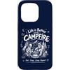 Funny Sasquatch Grilling Tee Retro Campi Custodia per iPhone 15 Pro Bigfoot Alien BBQ Camping Divertente Sasquatch Vintage Falò