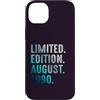 Birthday Gift Limited Edition August 199 Custodia per iPhone 14 Plus Edizione Limitata Agosto 1990 Retro Vintage 1990