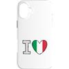 Mark Ewbie Designs Custodia per iPhone 16 Plus Amo l'Italia
