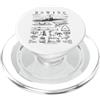 Grandio Design Vintage Patent Drawing Gi Canottaggio Sport Rower Sculling Single Scull Boat Brevetto Vintage PopSockets PopGrip per MagSafe