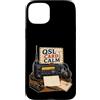 Jimbeels Custodia per iPhone 15 Plus QSL CARD CALM Radio Cartolina Stazione