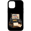 Jimbeels Custodia per iPhone 12/12 Pro QSL CARD CALM Radio Cartolina Stazione