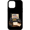 Jimbeels Custodia per iPhone 12 Pro Max QSL CARD CALM Radio Cartolina Stazione