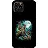 Cosmic Feather Creations Custodia per iPhone 11 Pro Uccelli cosmici ululanti Hadeda Ibis sotto la notte di luna piena