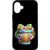 Island Bloom Designs Custodia per iPhone 16 Plus Vacanze estive a botte di fiori di ibisco tropicale