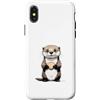 Timowo Studio Custodia per iPhone X/XS Lontra Con Conchiglia