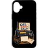 Jimbeels Custodia per iPhone 16 Plus QSL CARD CALM Radio Cartolina Stazione