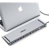 oditton Hub USB C, oditton 13 in 1, docking station per laptop Internet/2 porte 5 Gbps USB 3.0/USB C 5 Gbps/2 HDMI 4K / VGA / 2 USB 2.0/100 W PD compatibile USB C Laptop/TF/SD Card/ 3,5 mm per Mac OS