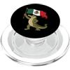 Bandera de Mexico Mexican Crocodile Flag Bandiera messicana coccodrillo coccodrillo divertente Messico Cinco De Mayo PopSockets PopGrip per MagSafe