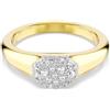 Swarovski Anello Dextera, Taglie miste, Bianco, Bagno tono oro
