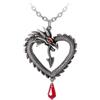 Alchemy Gothic Vouivre Unisex Collana argento/rosso peltro