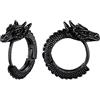 Richsteel Orecchini Uomo Cerchio Orecchini Drago Metallo Retrò Punk Gotico Hiphop Orecchini Figo da Uomo Donna Unisex Orecchini Creativi Argento/Nero/Oro