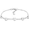 Sofia Milani - Bracciale da Donna in Argento 925 - con Pietra Zircone - Ciondolo a Cuore - B0369