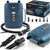 Neo-Sport Pompa ad aria elettrica 12 V per SUP, materasso ad aria e gonfiabile, pompa SUP 20 PSI con doppio motore, arresto automatico, 6 adattatori e funzione deflate