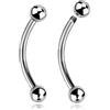 dormouse selection Banana Sopracciglio in Titanio G23 ASTM F136 con Palline