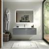 Parama Mobile bagno sospeso 90 cm grigio opaco un cassettone con lavabo | Bako