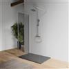 Parama Doppio walk-in cromato 70x90 cm vetro 8mm trasparente anticalcare h200 | Keros