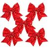 HMFSJYCR Fiocchi rossi con paillettes per ragazze grandi fiocchi per capelli glitterati con clip a coccodrillo scintillanti accessori per capelli da cheerleader per sport, danza, tifo, pratica concorrenza