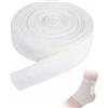 KAHZOR 1 Rotolo Rete Tubolare Elastica 3cm x 5m, Traspirante e Ipoallergenica per Fissaggio Sicuro Medicazioni su Braccia, Dita, Ginocchia e Articolazioni