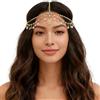 VOOSFSIE Catenella per la Testa Oro, Catena Testa Donna Copricapo Catena Oro in Stile Bohémien, Egiziana Accessori Capelli, per Donne e Ragazze Nozze Festival Prom