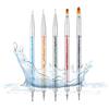 REQAG Set di 5 pennelli per nail art, pennelli per nail art in acrilico, pennelli decorativi per unghie per pennelli per gel UV