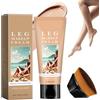BASTOUR Correttore Gambe e Corpo, Crema Colorata Gambe con Pennello Fondotinta Lozione, Crema Effetto Calze Invisibili, Fondotinta Gambe Waterproof per Leg MakeupConcealer Copertura del Tatuaggio (02)