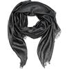 QUEEN HELENA Sciarpa Leggera Elegante Foulard Casual Fino Effetto Glitter Donna SC11 (Nero)