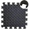 Generico 30x30 cm 16 pezzi tappetino yoga ad incastro palestra di casa e attrezzature protettive pavimenti antiscivolo for interni fitness(Black)